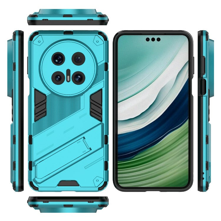 For Huawei Mate 70 Pro+ / Mate 70 Pro Case PC + TPU Shockproof Phone Cover with Kickstand - Baby Blue