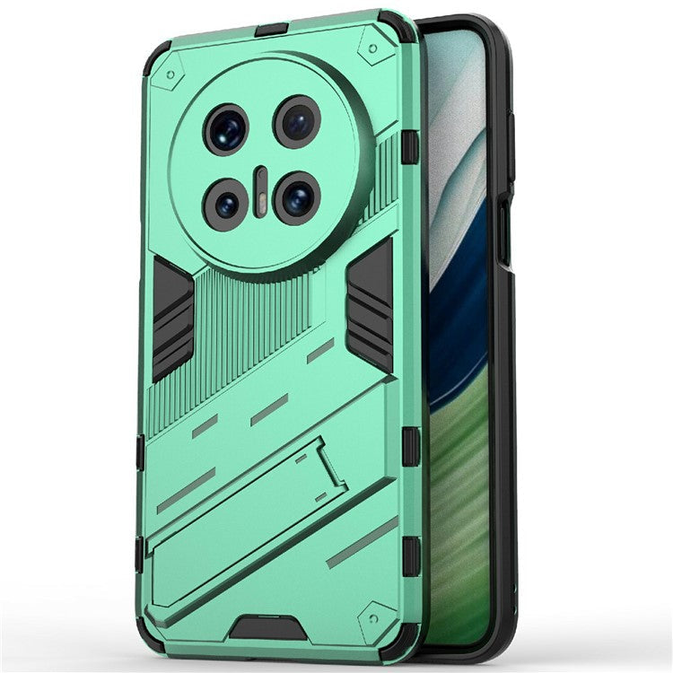 For Huawei Mate 70 Pro+ / Mate 70 Pro Case PC + TPU Shockproof Phone Cover with Kickstand - Green