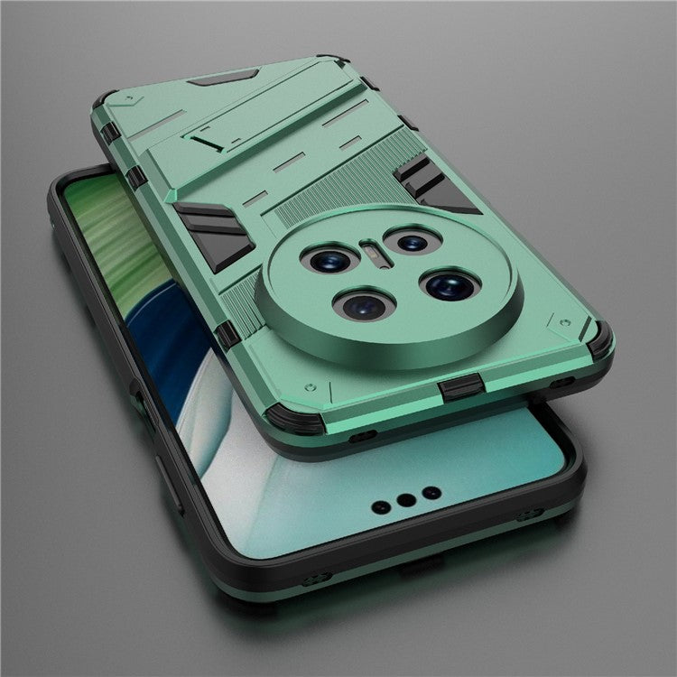 For Huawei Mate 70 Pro+ / Mate 70 Pro Case PC + TPU Shockproof Phone Cover with Kickstand - Green