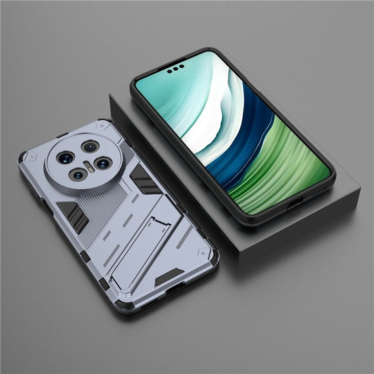 For Huawei Mate 70 Pro+ / Mate 70 Pro Case PC + TPU Shockproof Phone Cover with Kickstand - Dark Blue