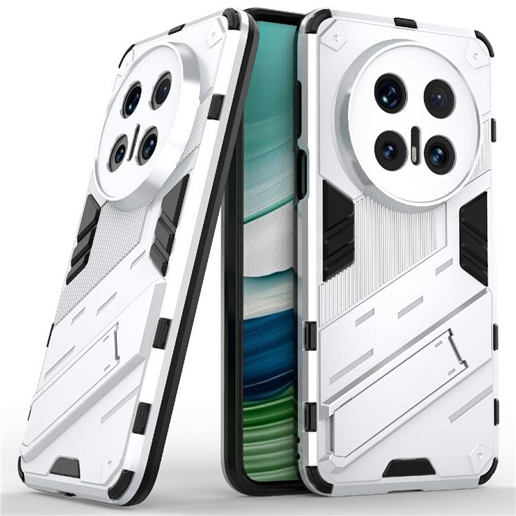 For Huawei Mate 70 Pro+ / Mate 70 Pro Case PC + TPU Shockproof Phone Cover with Kickstand - White