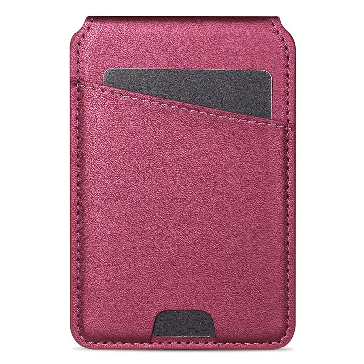 For iPhone 16 Plus Case Compatible with MagSafe Detachable Card Holder Kickstand Leather Phone Back Cover - Red