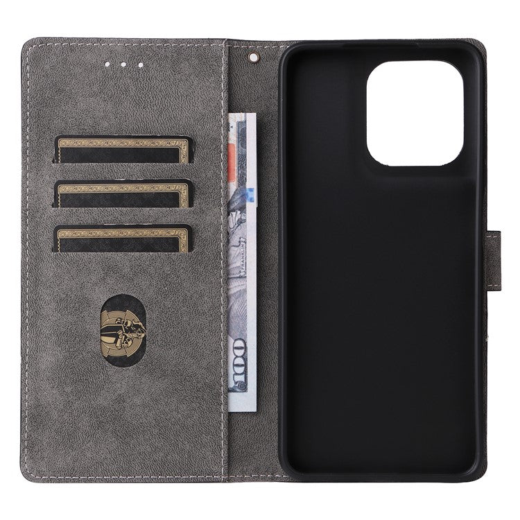 For Motorola Moto G 5G (2025) / Moto G (2025) 5G Wallet Case RFID Blocking PU Leather Cover Stand View - Black