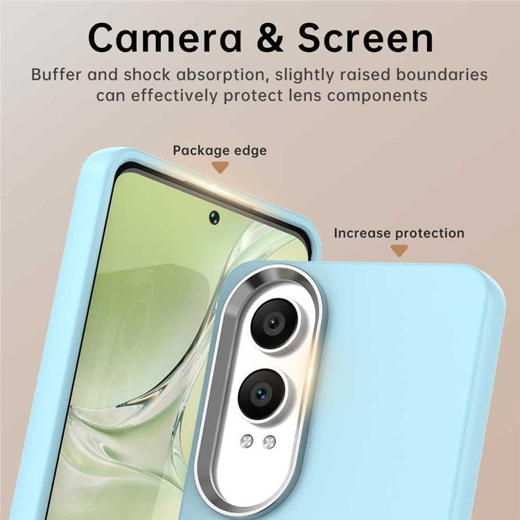 For OnePlus Nord CE4 Lite 5G / Oppo K12x 5G (China) Case TPU + TPE Anti Drop Protection Phone Cover - Blue