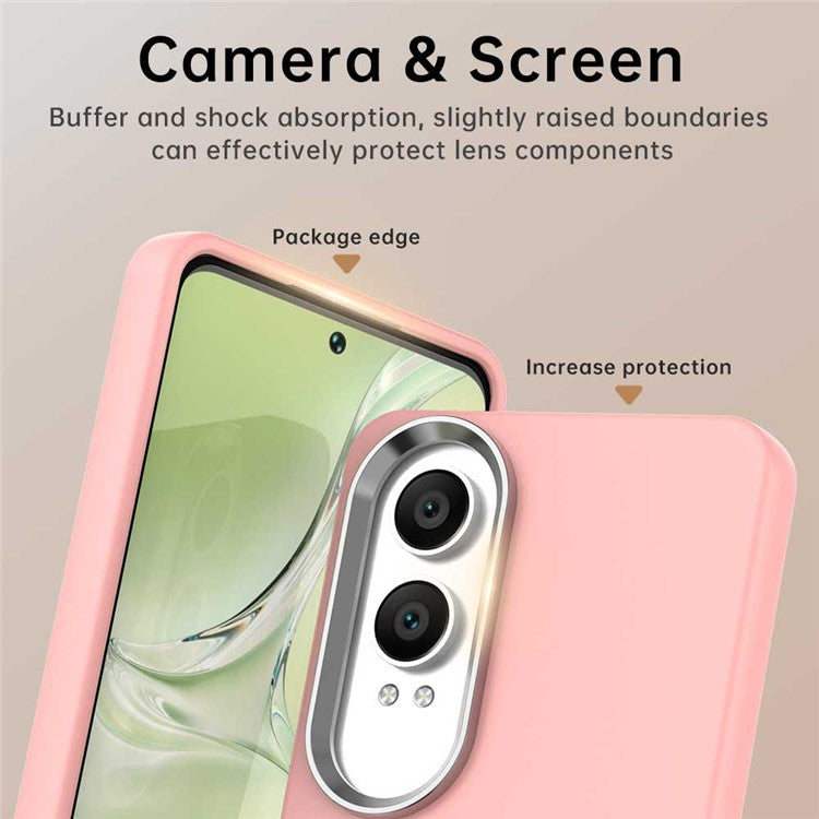 For OnePlus Nord CE4 Lite 5G / Oppo K12x 5G (China) Case TPU + TPE Anti Drop Protection Phone Cover - Pink
