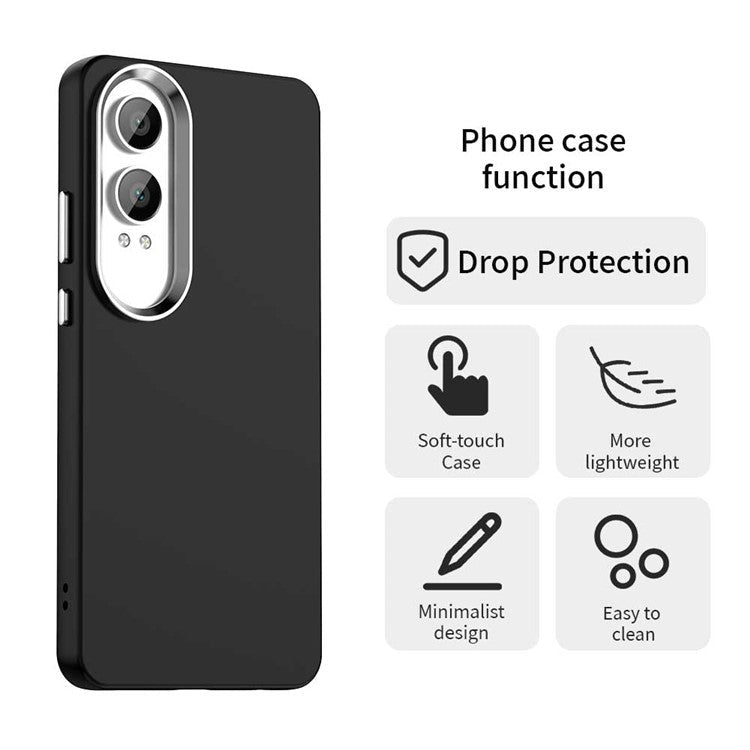 For OnePlus Nord CE4 Lite 5G / Oppo K12x 5G (China) Case TPU + TPE Anti Drop Protection Phone Cover - Black