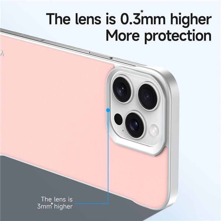 SULADA For iPhone 16 Pro Case Frameless PU + PC Back Phone Cover - White