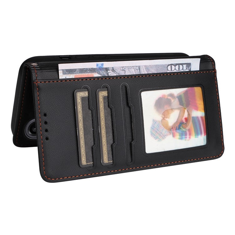 BETOPNICE 005 For Samsung Galaxy A56 5G Stand Case PU Leather Wallet Phone Cover - Black