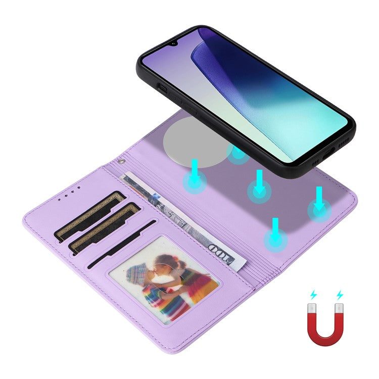 BETOPNICE 005 Leather Phone Case for Xiaomi Redmi A4 5G / Redmi A3 Pro 4G / Poco C75 4G / Redmi 14R 5G / 14C 4G Wallet Stand Cover - Purple
