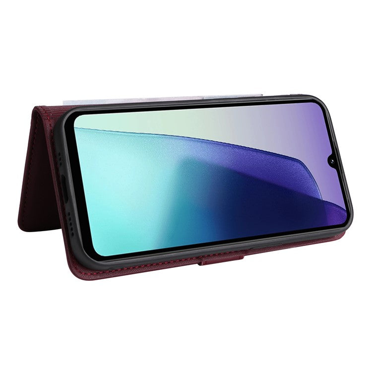 BETOPNICE 005 Leather Phone Case for Xiaomi Redmi A4 5G / Redmi A3 Pro 4G / Poco C75 4G / Redmi 14R 5G / 14C 4G Wallet Stand Cover - Wine Red