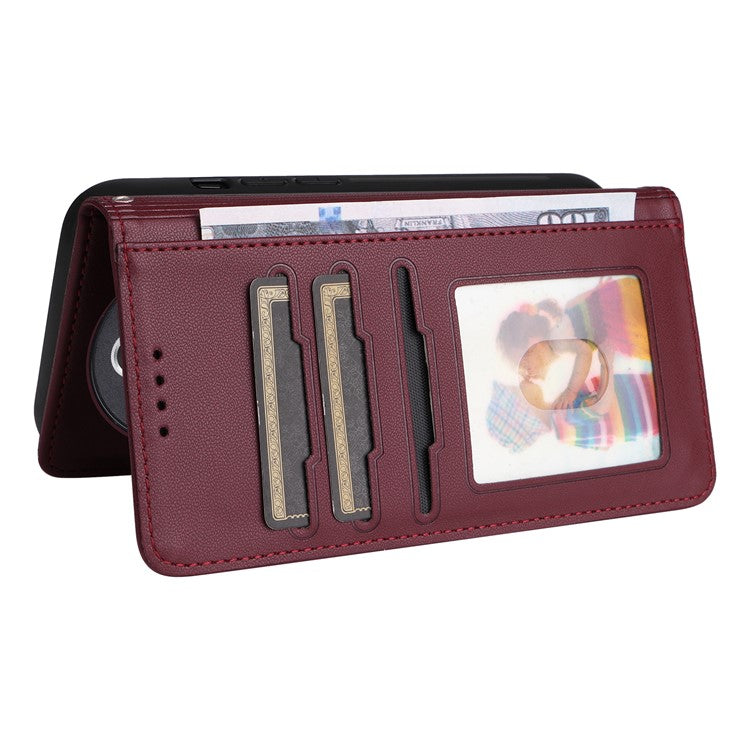 BETOPNICE 005 Leather Phone Case for Xiaomi Redmi A4 5G / Redmi A3 Pro 4G / Poco C75 4G / Redmi 14R 5G / 14C 4G Wallet Stand Cover - Wine Red