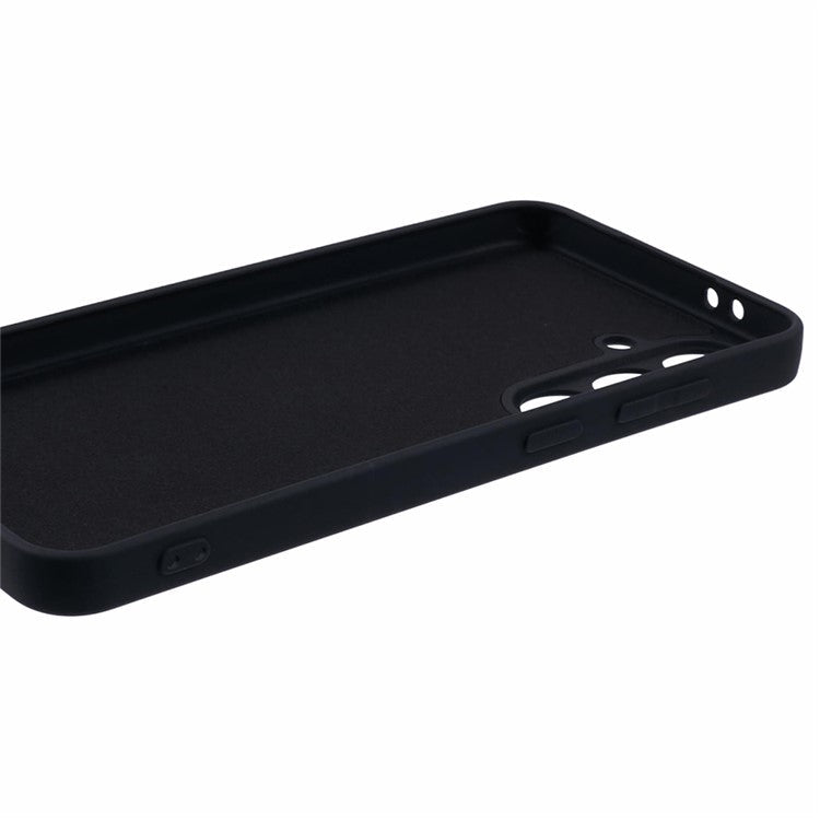 For Samsung Galaxy A36 5G Case TPU Back Soft Anti-Scratch Fiber Lining Phone Cover - Black