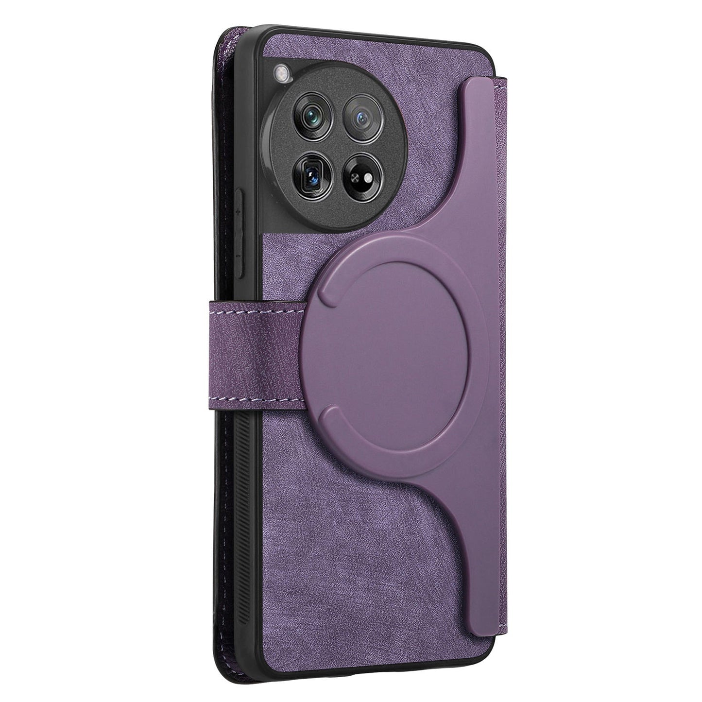 For OnePlus 13 Case CASENEO Detachable Magnetic RFID Block Leather Phone Wallet Cover - Purple