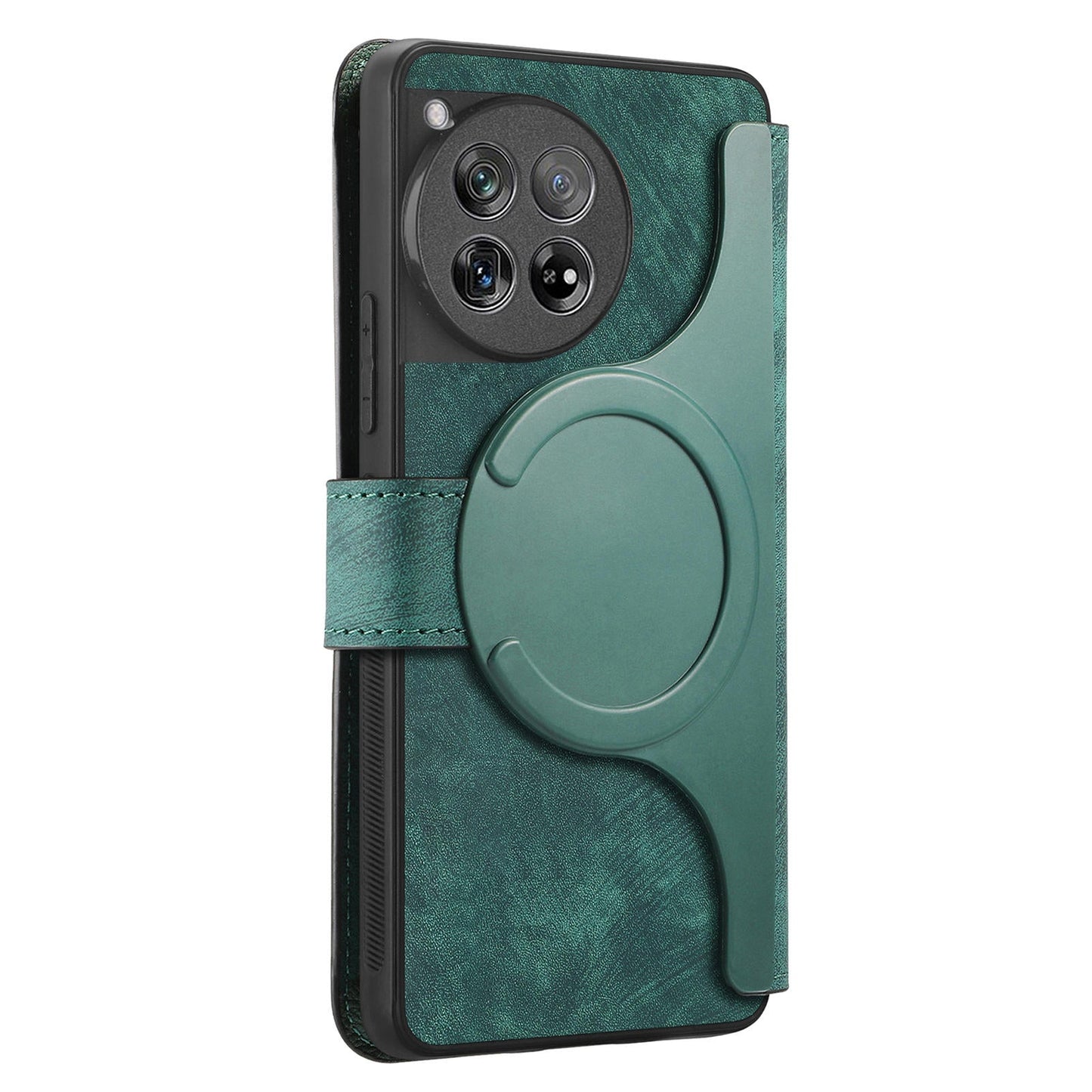 For OnePlus 13 Case CASENEO Detachable Magnetic RFID Block Leather Phone Wallet Cover - Green