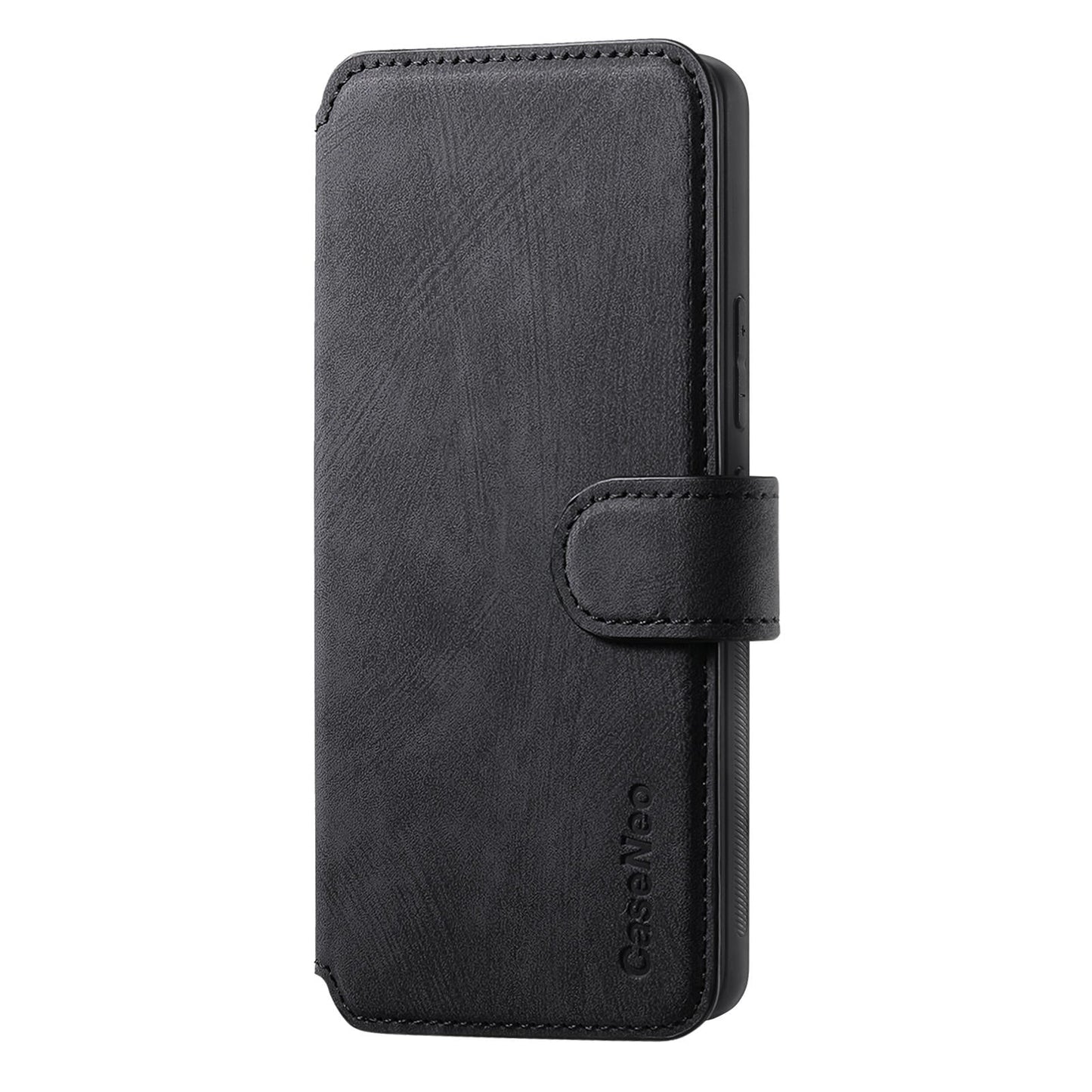 For OnePlus 13 Case CASENEO Detachable Magnetic RFID Block Leather Phone Wallet Cover - Black