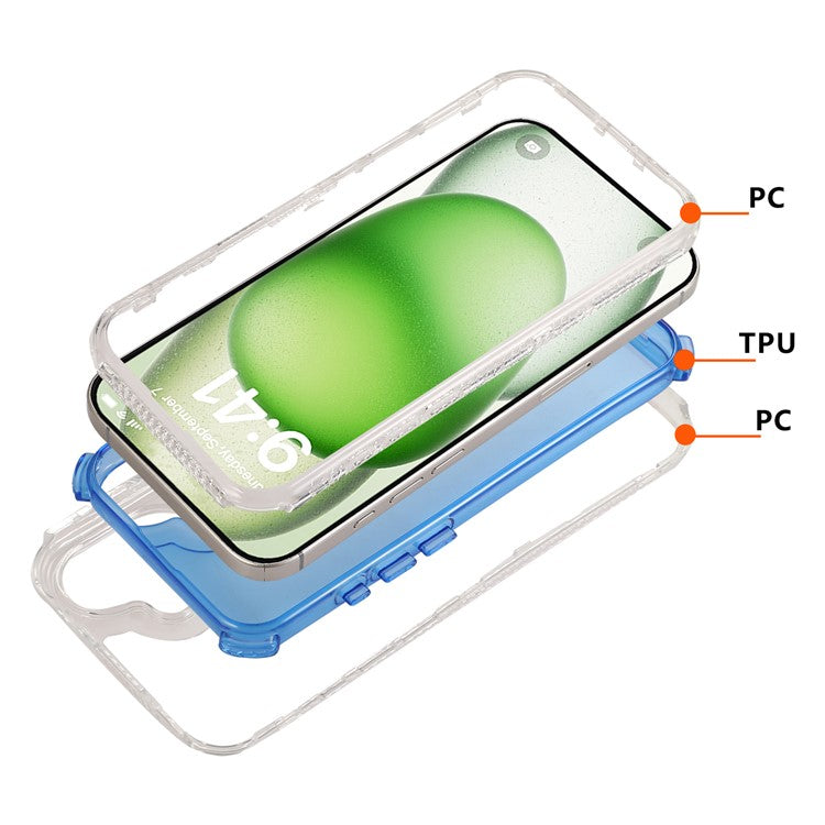 For Samsung Galaxy A36 5G / A56 5G Crystal Clear Case 3 in 1 Shockproof PC + TPU Phone Cover