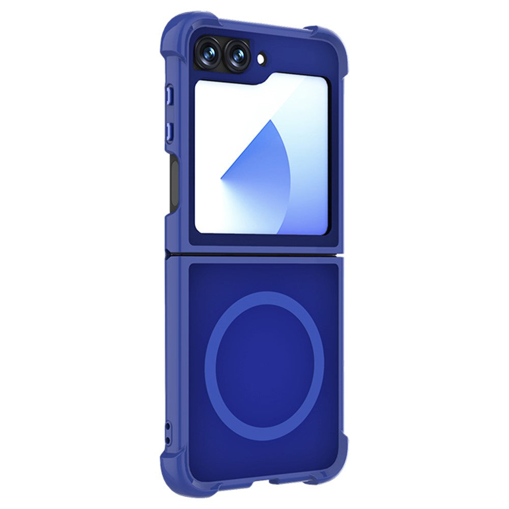 For Samsung Galaxy Z Flip7 FE 5G / Z Flip6 5G Case Compatible with MagSafe TPU + PC Matte Phone Cover - Blue