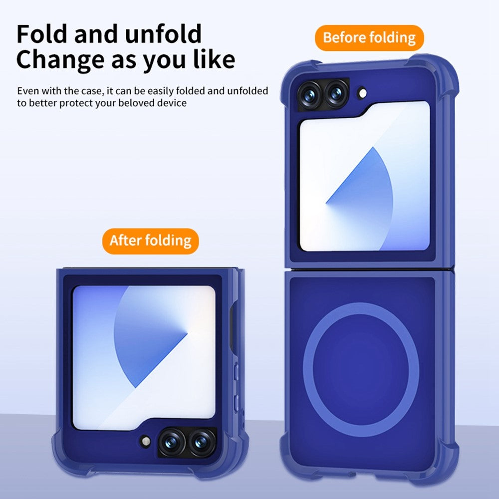 For Samsung Galaxy Z Flip7 FE 5G / Z Flip6 5G Case Compatible with MagSafe TPU + PC Matte Phone Cover - Grey