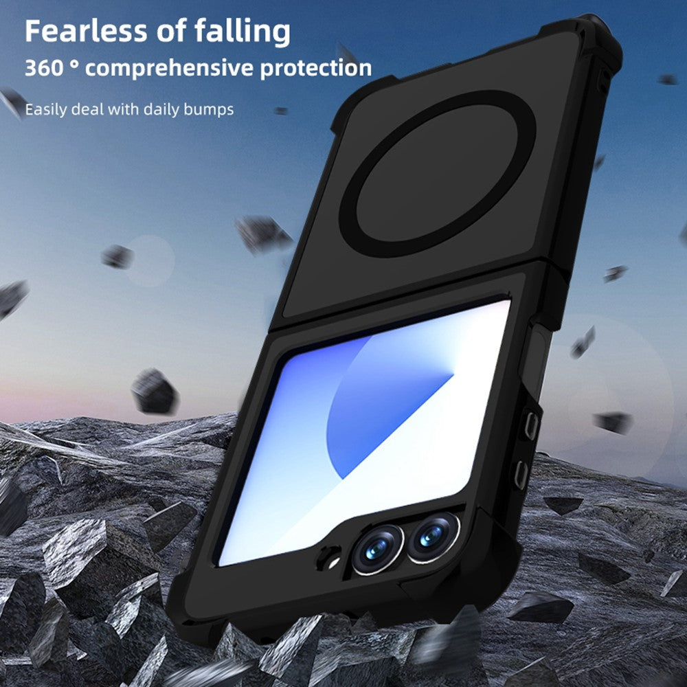 For Samsung Galaxy Z Flip7 FE 5G / Z Flip6 5G Case Compatible with MagSafe TPU + PC Matte Phone Cover - Grey