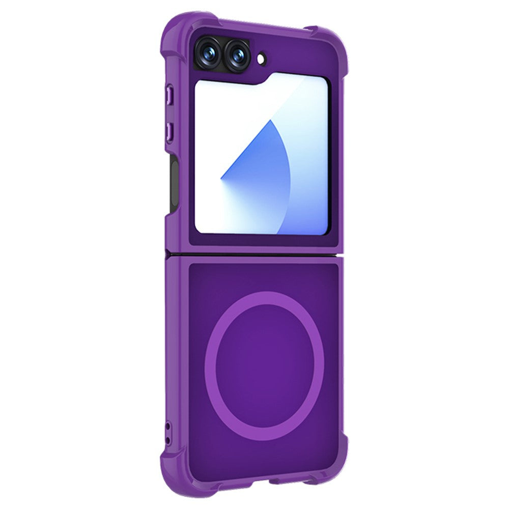 For Samsung Galaxy Z Flip7 FE 5G / Z Flip6 5G Case Compatible with MagSafe TPU + PC Matte Phone Cover - Purple