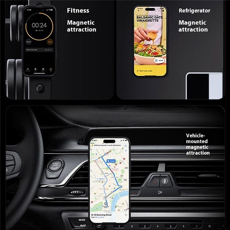 For Huawei Mate 70 Case Compatible with MagSafe Kickstand Carbon Fiber Texture PC + TPU Back Cover with Silicone Ring - Black