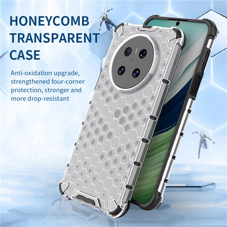 For Huawei Mate 70 Pro+ / Mate 70 Pro Case Compatible with MagSafe Honeycomb Design TPU + PC Phone Cover - Blue