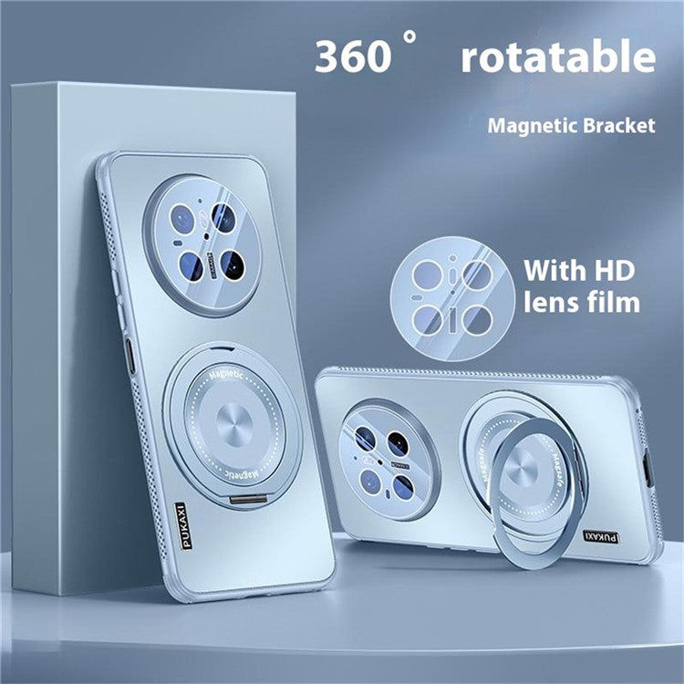 For Huawei Mate 70 Pro / Mate 70 Pro+ Case Compatible with MagSafe Kickstand TPU PC Heat Dissipation Phone Cover - Blue