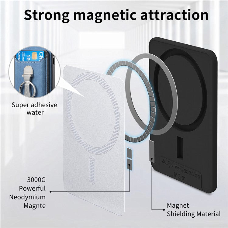 For Huawei Mate 70 Case Compatible with MagSafe Skin-Touch Cover with Card Bag Kickstand - Blue