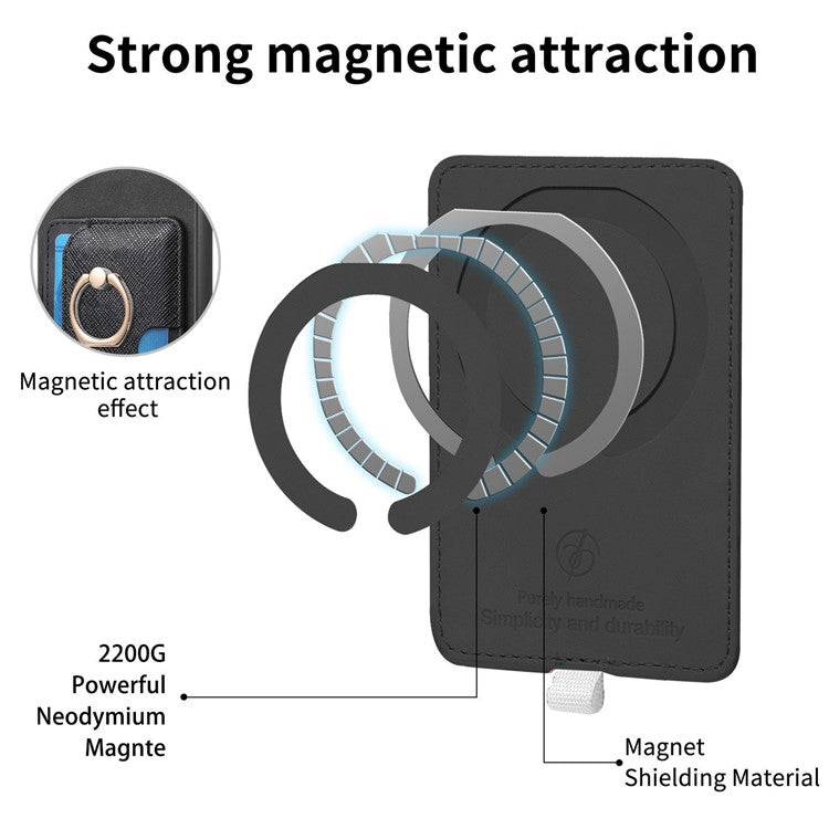 For Huawei Mate 70 Case Ring Kickstand Leather + TPU + PC Phone Cover Detachable Card Holder - Black