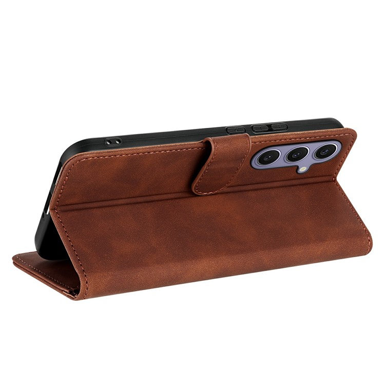 AZNS For Samsung Galaxy A26 5G Case PU Leather Wallet Phone Cover - Brown