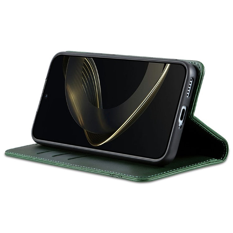 AZNS For Samsung Galaxy A26 5G Case Cowhide Texture PU Leather Wallet Phone Cover - Green