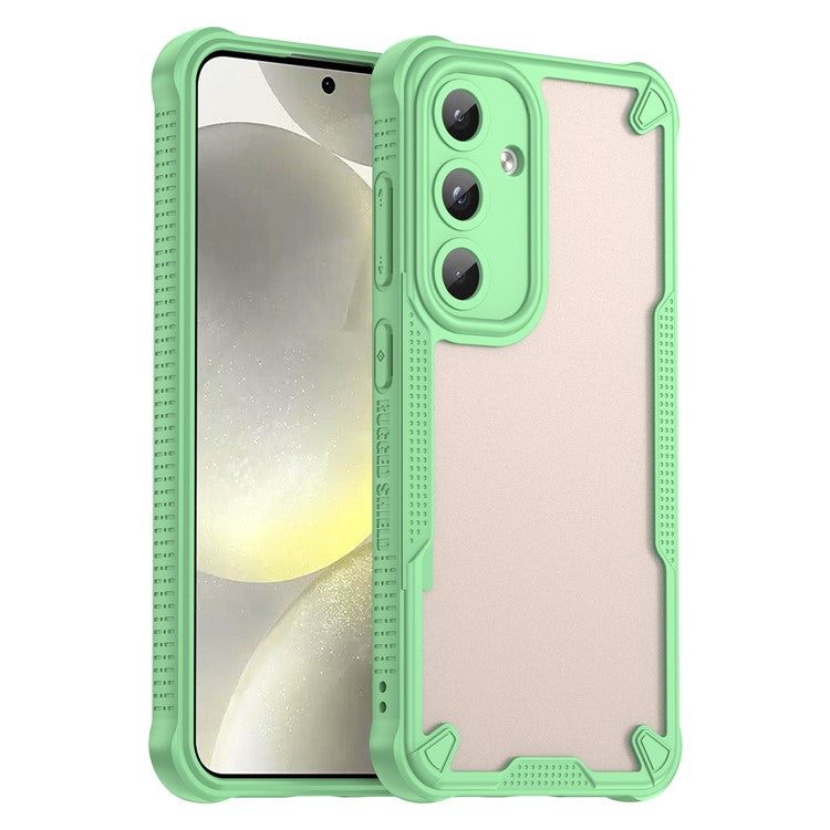WANLONFENG MFFJ Series For Samsung Galaxy S24 FE Case Anti Drop TPU Phone Back Cover with Screen Film - Green