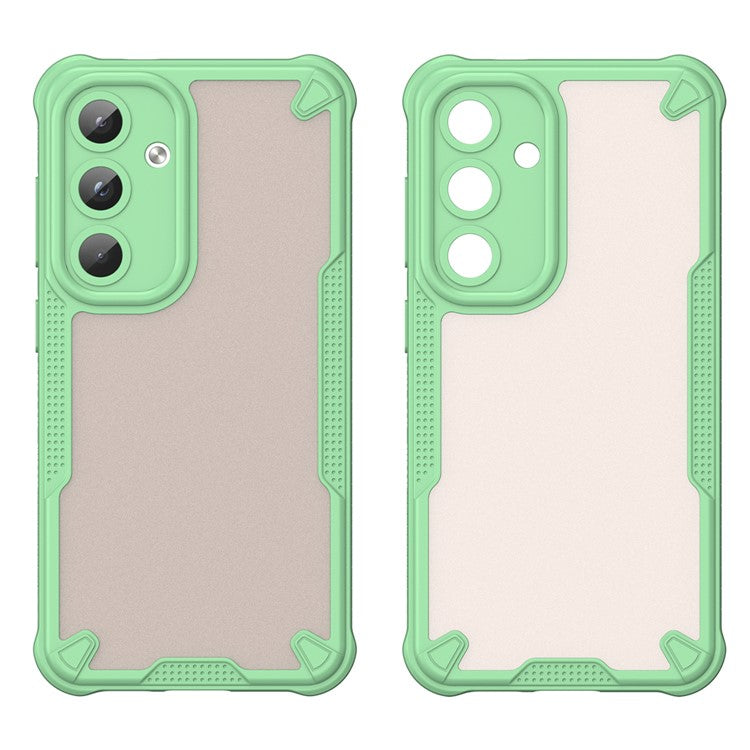 WANLONFENG MFFJ Series For Samsung Galaxy S24 FE Case Anti Drop TPU Phone Back Cover with Screen Film - Green
