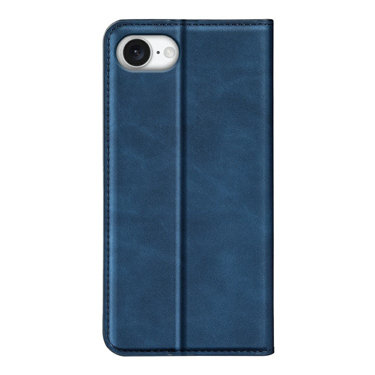 For iPhone SE (2025) Case Skin Touch Leather Wallet Phone Cover - Blue