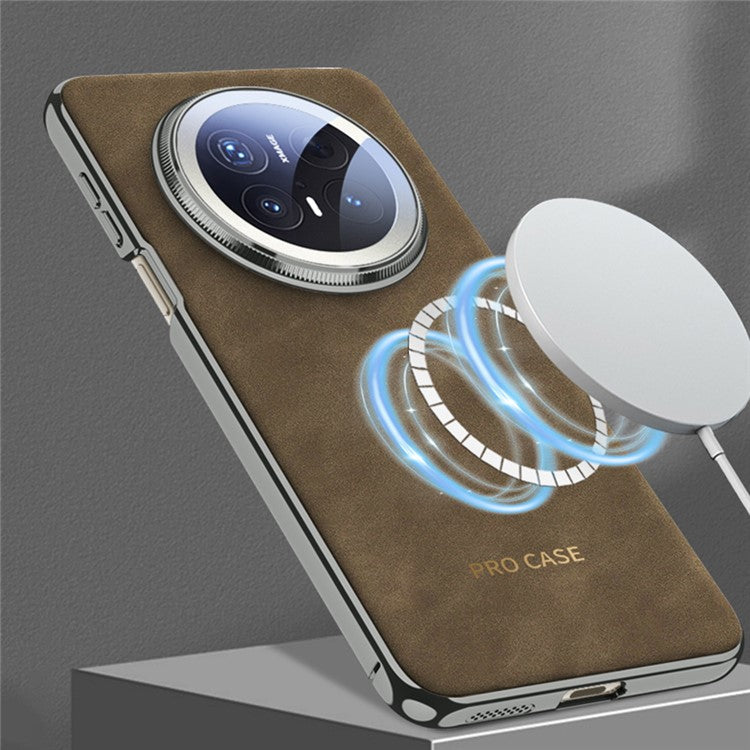 GKK For Huawei Mate 70 Pro / 70 Pro+ Case Compatible with MagSafe Electroplated PU + TPU + PC Phone Cover - Matte Black