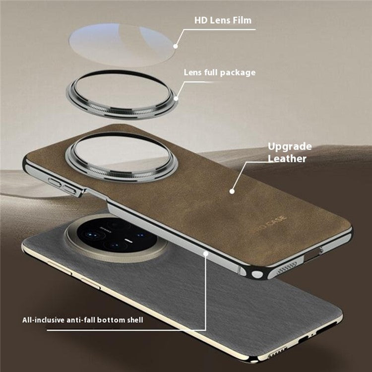 GKK For Huawei Mate 70 Pro / 70 Pro+ Case Compatible with MagSafe Electroplated PU + TPU + PC Phone Cover - White