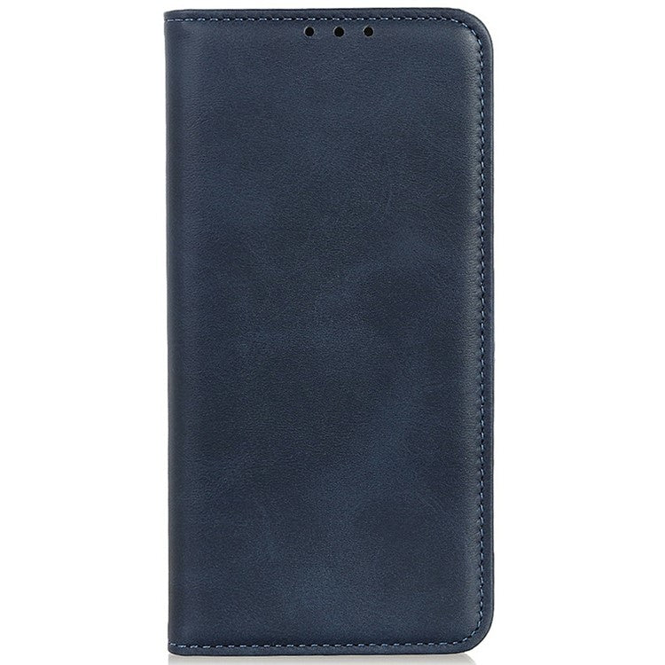 For Motorola Moto G15 4G Case Split Leather Flip Wallet Phone Cover - Blue