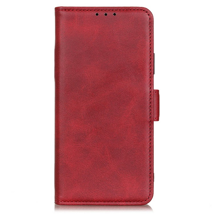 For Motorola Moto G15 4G / G05 4G Case Stand Cowhide Texture PU Leather Phone Cover - Red