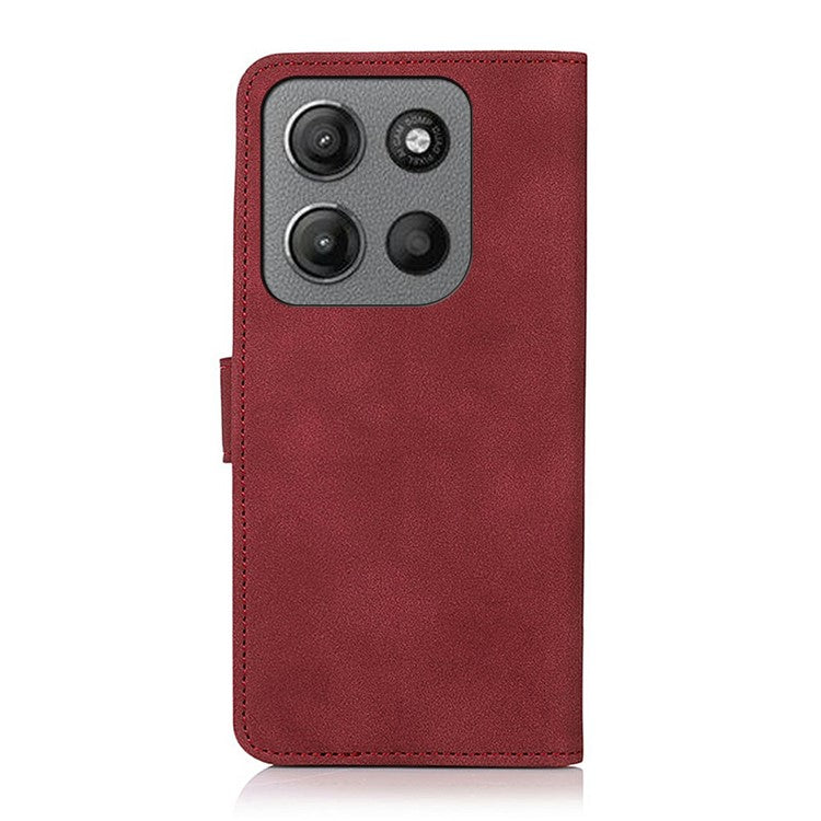 KHAZNEH For Motorola Moto G15 4G  /  G05 4G Stand Case PU Leather Wallet Phone Cover - Red