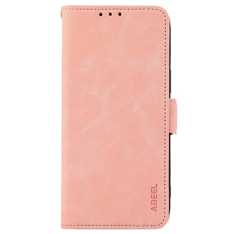 ABEEL For Motorola Moto G15 4G  /  G05 4G Case PU Leather Folio Stand View RFID Blocking Phone Cover - Pink