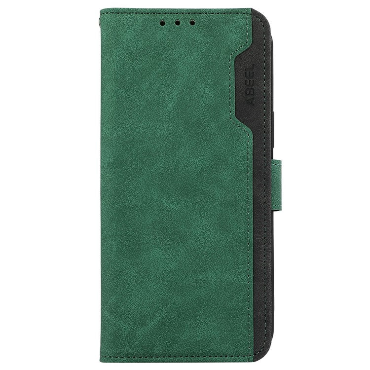 ABEEL For Motorola Moto G15 4G  /  G05 4G Case Color Splicing Leather Flip Phone Cover RFID Blocking - Green