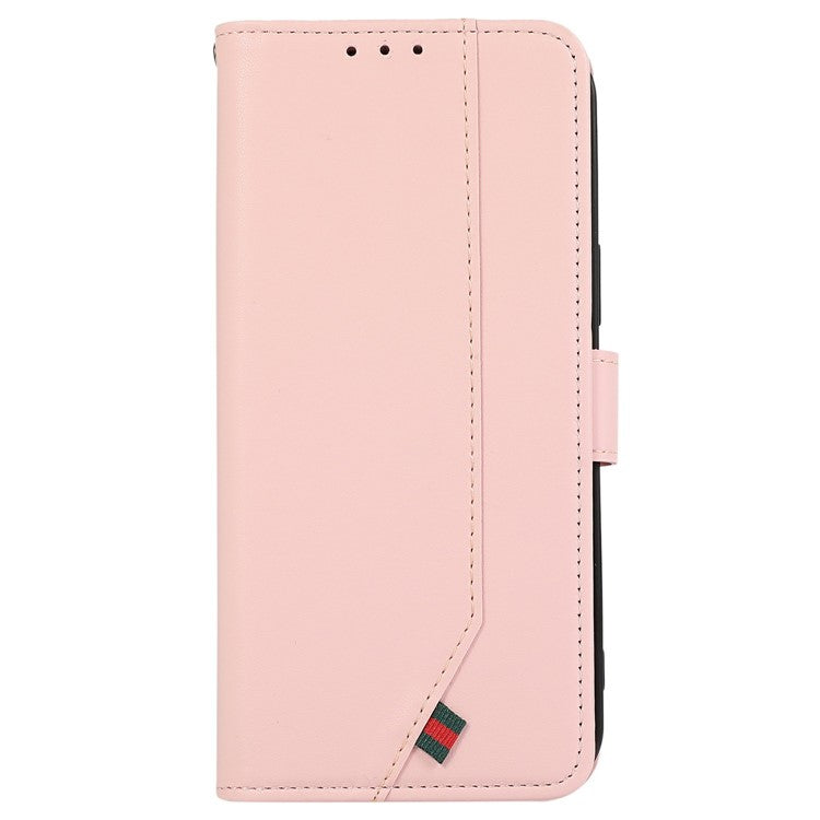 For Motorola Moto G15 4G Case RFID Blocking Flip Leather Phone Cover - Pink