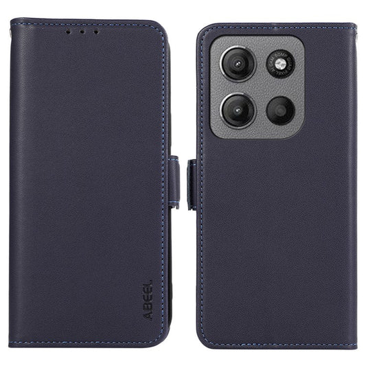 ABEEL For Motorola Moto G15 4G Case Leather Phone Cover with RFID Blocking Wallet - Blue