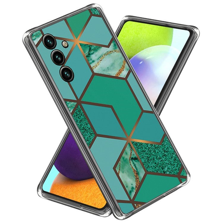 For Samsung Galaxy S24 FE Case Abstract Marble Pattern Printing TPU Phone Cover - Style D