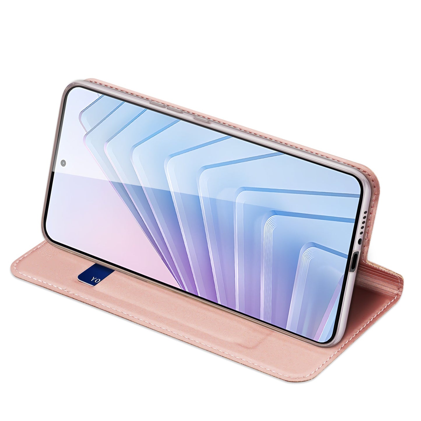 For Xiaomi Redmi Note 14 5G Case DUX DUCIS Skin Pro Series Leather Cover Card Holder - Pink