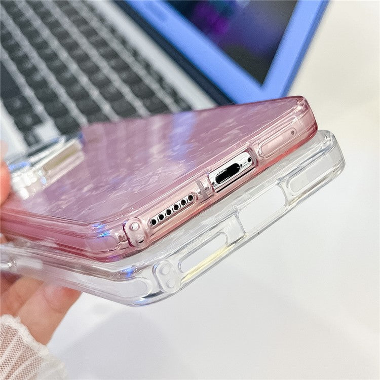 For Huawei Pura 70 Pro Case IMD Design Shockproof Hybrid Phone Cover with Glass Lens Film - Shell Pattern / Pink