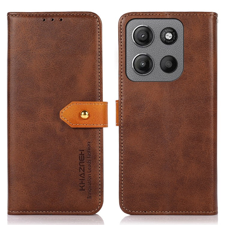 KHAZNEH For Motorola Moto G15 4G / G05 4G Wallet Phone Case Stand Leather Flip Cover - Brown