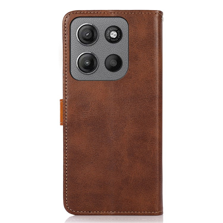 KHAZNEH For Motorola Moto G15 4G / G05 4G Wallet Phone Case Stand Leather Flip Cover - Brown