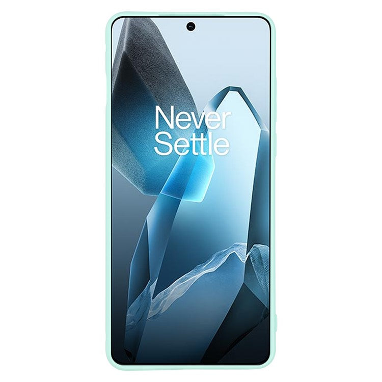 For OnePlus 13 Case Precise Cutouts Straight Edge TPU Shockproof Phone Cover - Baby Blue