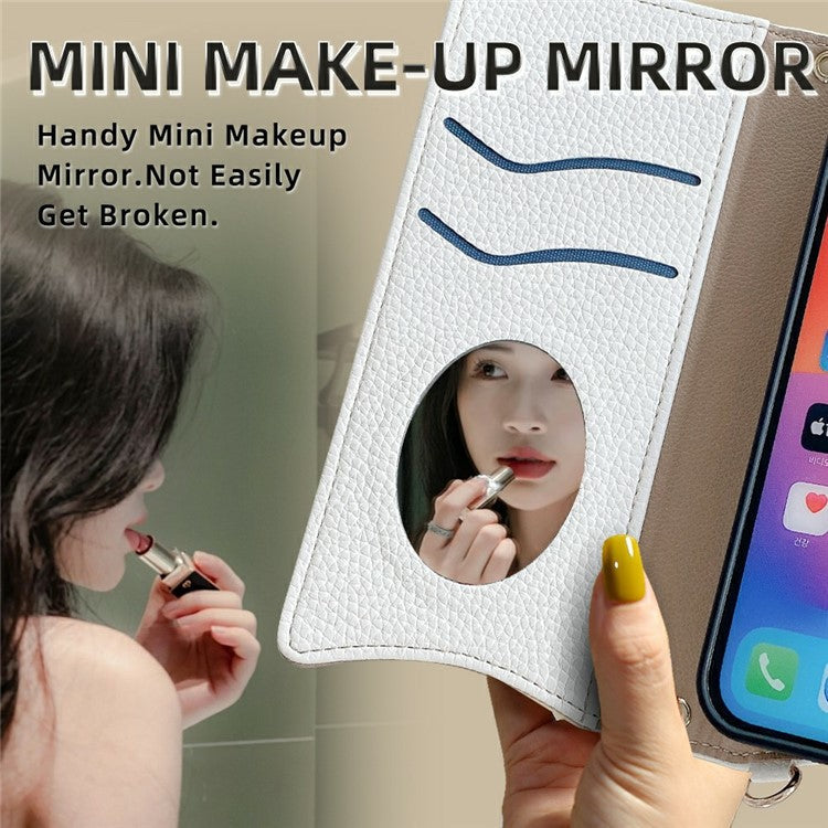 For Motorola Moto G75 5G Leather Case Wallet Stand Cover Irregular Tail Style with Chain Strap - White